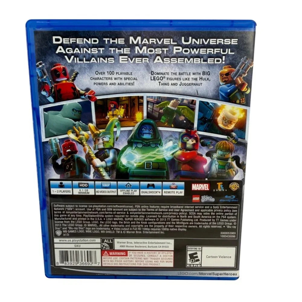 Playstation 4 PS4 - Lego Marvel Super Heroes - CIB - Tested/Works - Picture 2 of 4